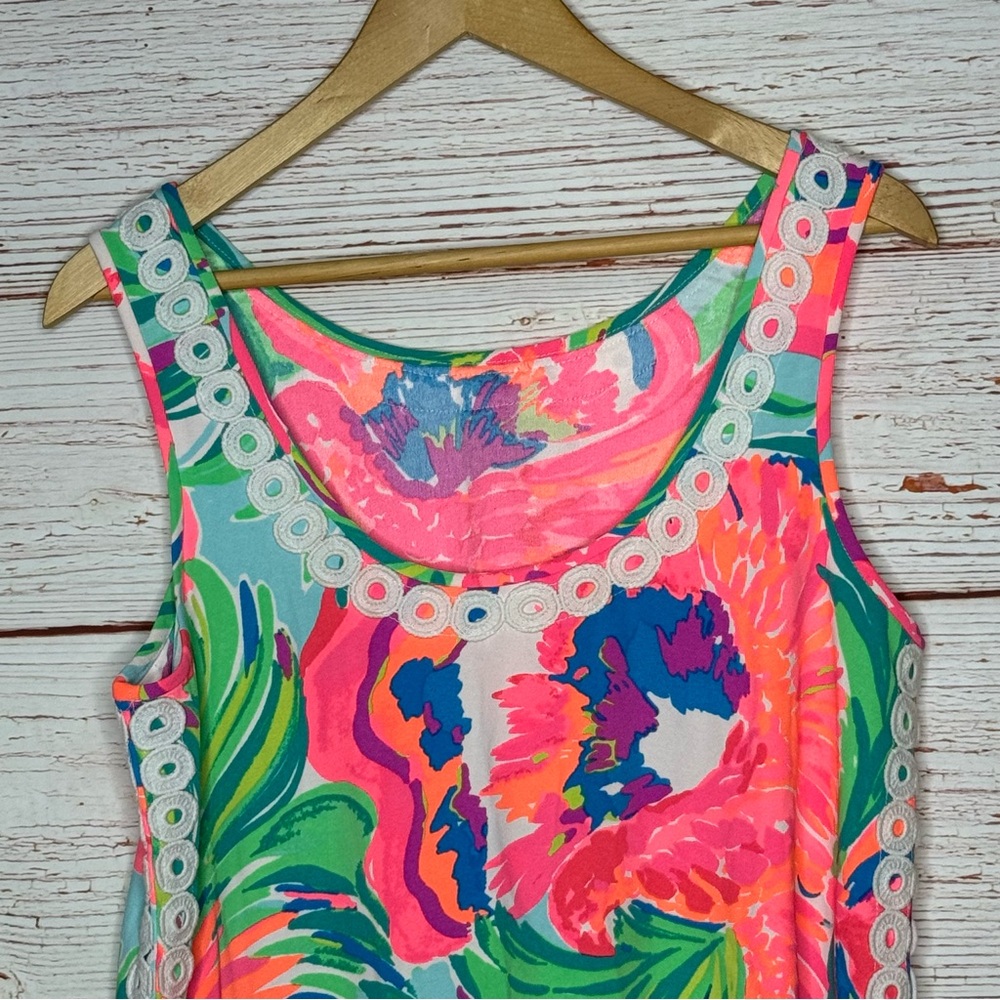 Lilly Pulitzer Stella Shift Dress in Serene Blue Paradise Bound Sz 6 - Picture 12 of 16